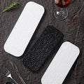 Embossed rock texture flat plate - creative & unique ceramic dinner plate for restaurants & hotels - high-style serving dish
