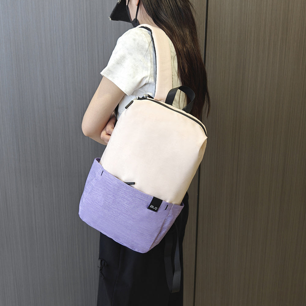 New spring outing backpack: fresh color combinations, small bag, perfect for middle and high school students, college students, everyday commuting, lightweight, breathable, and color block design