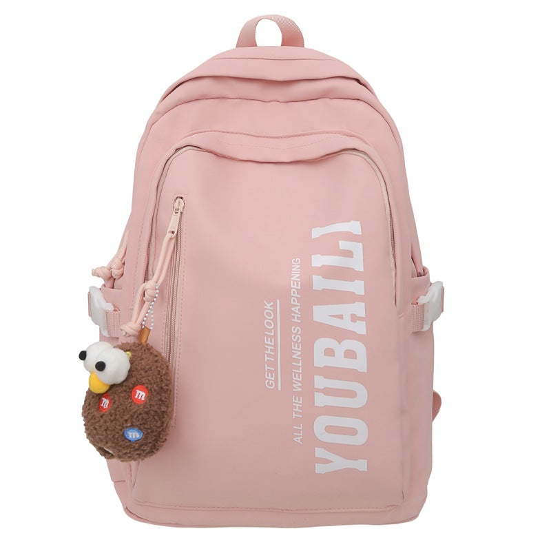 School bag for girls, junior high school students, middle school students, large capacity, versatile burden reduction, fashion trend, high school college students, backpack