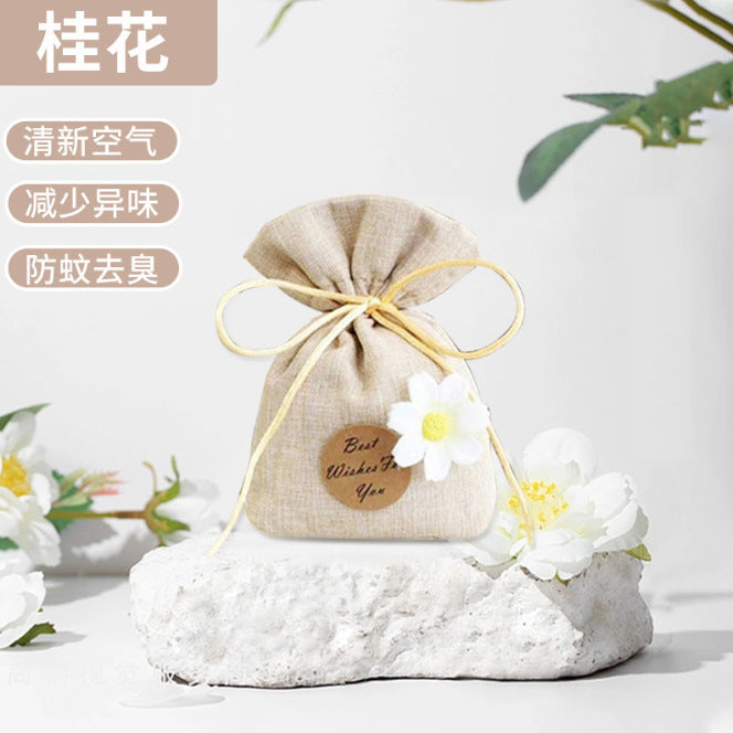 Car fragrance bag, small flower style wardrobe sachet, fragrance air freshener, long-lasting fragrance, deodorant handy gadget sachet
