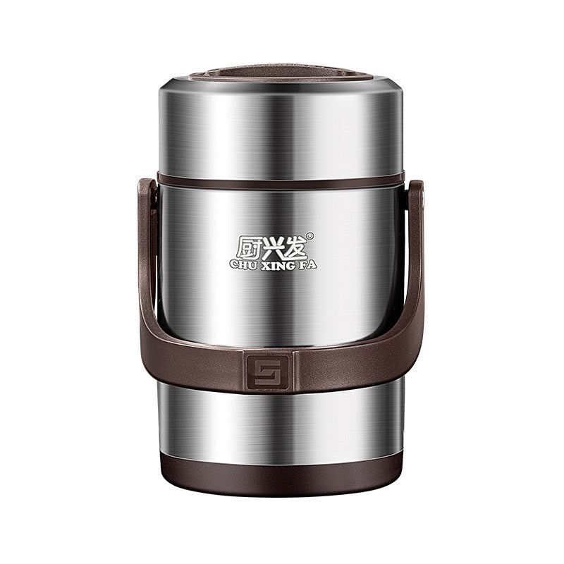 Chuxingfa insulated lunch box 304 stainless steel vacuum insulated pot for office workers multi-layer rice bucket large capacity
