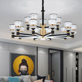 Living room lamp chandelier modern casualaccessible luxury aluminum chandelier bedroom dining room lamp arm luminous elegant dustproof
