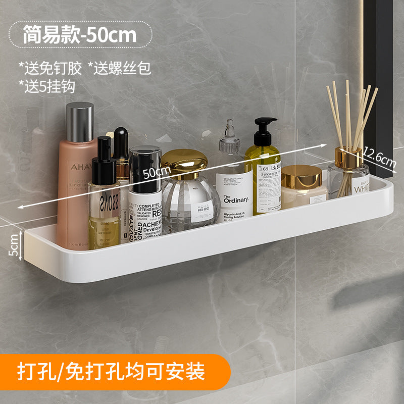 White non-punching bathroom toilet rack wall-mounted toilet toilet washstand towel storage wall