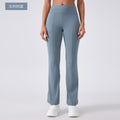 New women's high-waisted yoga pants - tummy control, hip lifting, casual wide leg flare leggings for outdoor wear, sports, fitness, and yoga - daw185