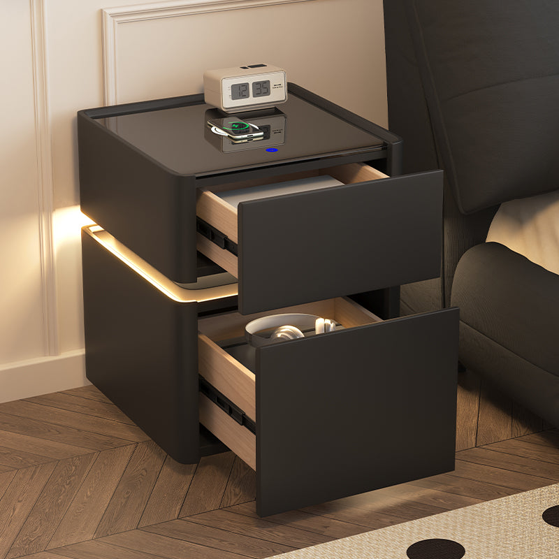 Smart bedside table, safe, integrated simple modern multi-functional home wireless charging, bedroom insurance storage cabinet