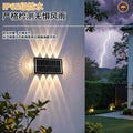 Solar powered outdoor wall washer lights - waterproof garden landscape lighting for decorative ambiance
