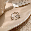 Korean style micro-embedded zircon pony ring for women niche style design classy sense of finger ring elegantfashioneasiest for matchpopular accessories