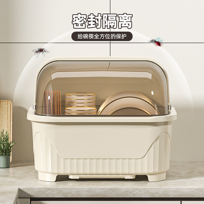 Drain cupboard kitchen bowl tableware box for home storage box with lid bowl rack dishes dishes rack dormitory