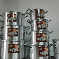 Exportaluminum pot 4pcs large and medium aluminum pot l 36cm, 40cm, 42cm, 45cm