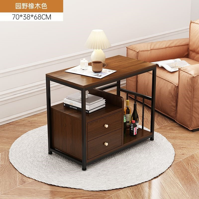 Sofa side table tea cabinet for home small coffee table modern casual corner table small table balcony simple small tea table side cabinet