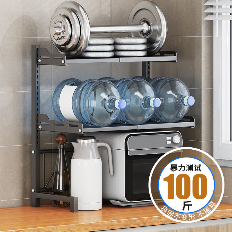 One piece of storage rack, delivery cabinet, carbon steel, kitchen rack, telescopic rice cooker, easy to clean and multi-functional storage