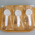Individually wrapped 20ml plastic measuring spoons - ideal for masks, powders, feed, fertilizer, pesticides, and measuring water (20g capacity)