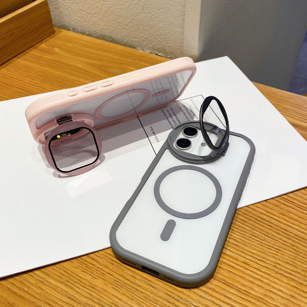 Suitable for iphone 17 magnetic phone case, new little monster hardware frame, glass lens cover, stand, apple 15