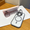 Suitable for iphone 17 magnetic phone case, new little monster hardware frame, glass lens cover, stand, apple 15