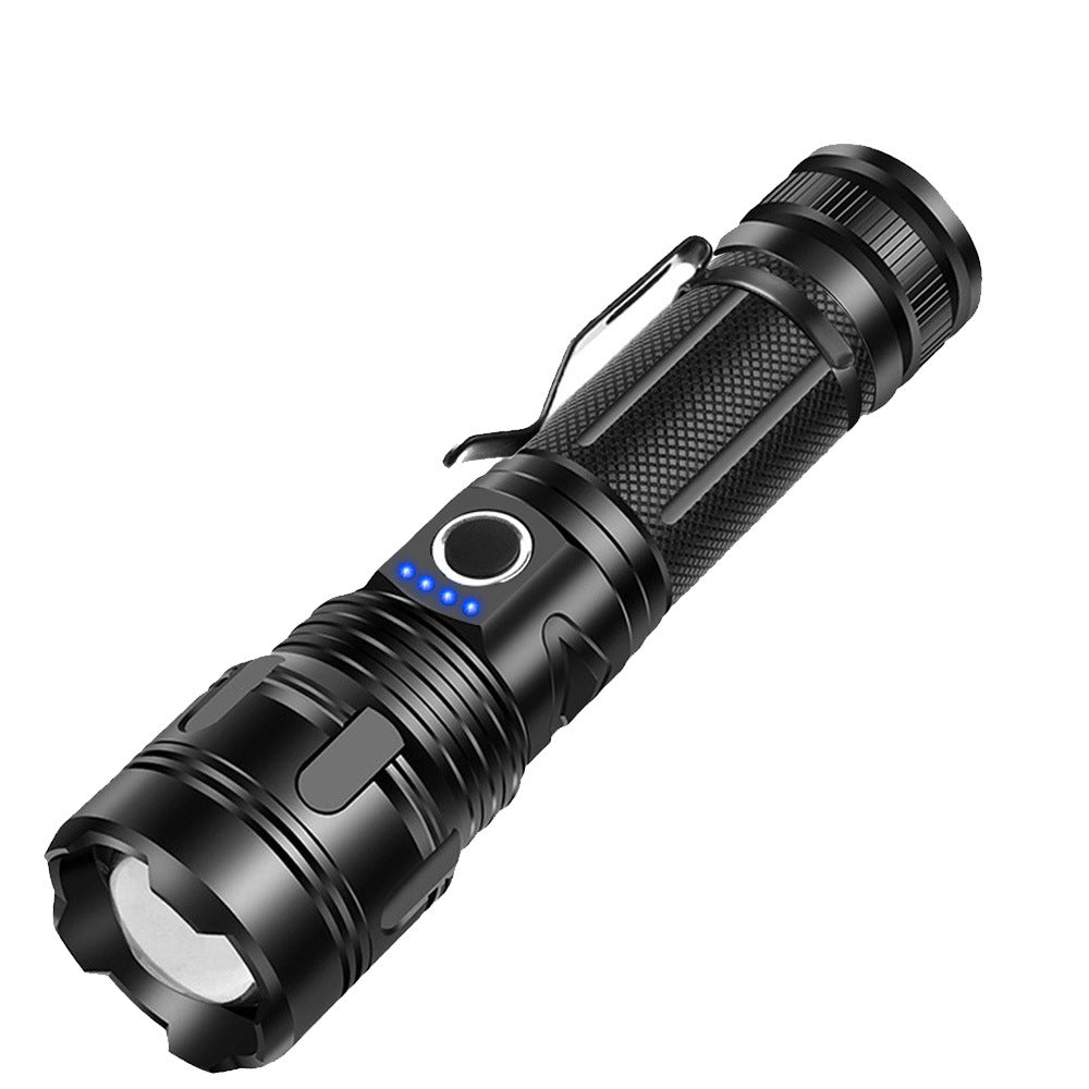 Cross-border hot-selling strong light pen clip flashlight, factory customized 26650 charging flashlight wholesale