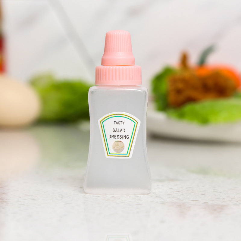 Household squeeze salad dressing dispenser, condiment container, jam squeeze bottle, outdoor bbq seasoning bottle set, home sauce dispenser