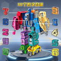 Digital transformation combination robot king kong mecha children's educational assemble building blocks boy toy letter autobot