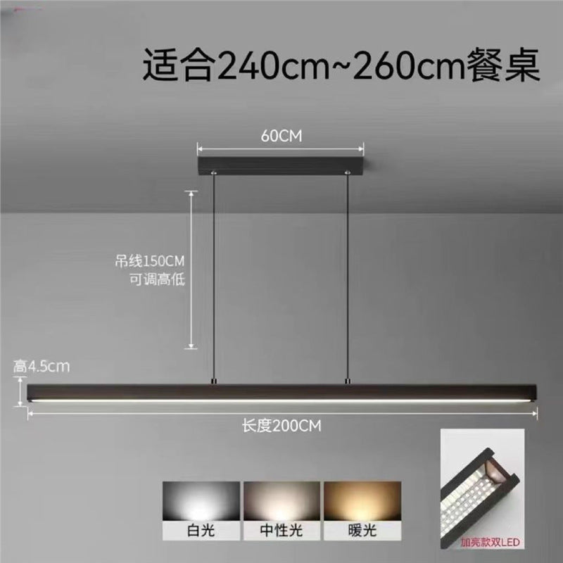 Full spectrum eye protection adjustable restaurant light linear pendant lamp island table dining table minimalist dining table pendant lamp bar tea room pendant lamp