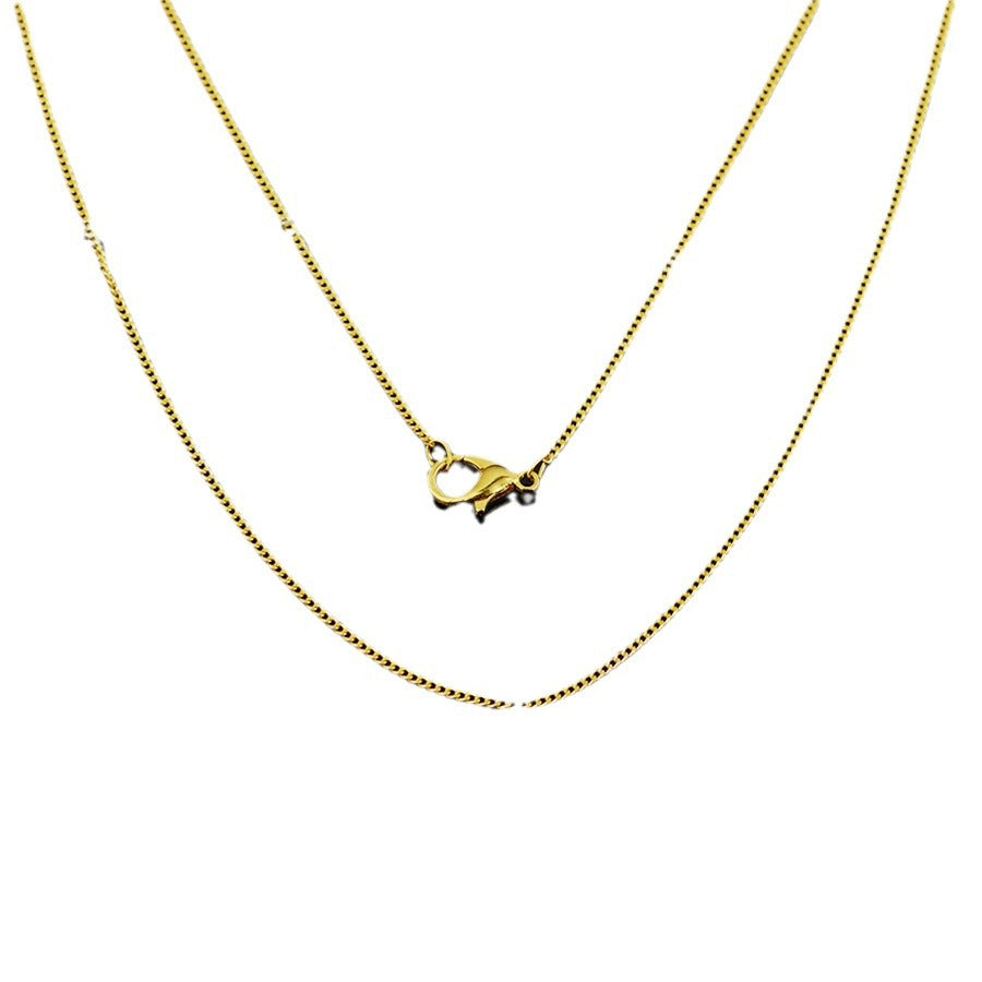 1pcs necklace men's and women's gold/copper chain link cuban necklace jewelry diy wholesale