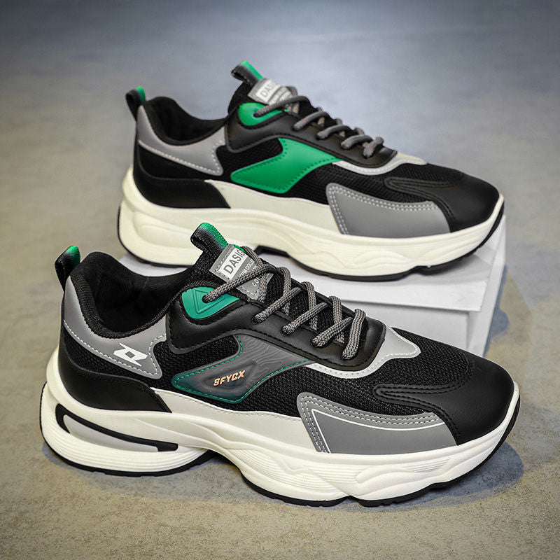 2025 men's winter breathable versatile anti-odor wear-resistant mesh athletic casual chunky sole dad shoes for teens