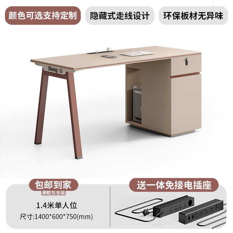 Office desk and chair set - 4/6 seater - minimalist modern office table with partition workstations, computer desk, and booth seating