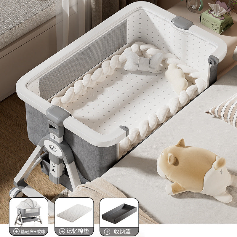 Baby crib - portable, foldable, multi-functional bassinet - newborn & toddler convertible bed