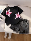 Kids clothing cross-border exclusive iexport fashionnew arrival children summer short-sleeved topsjeans