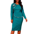 European and american style bodycon pencil skirt with beaded detailing, 3d floral ruffle hem, and cinched waist – perfect for parties and events