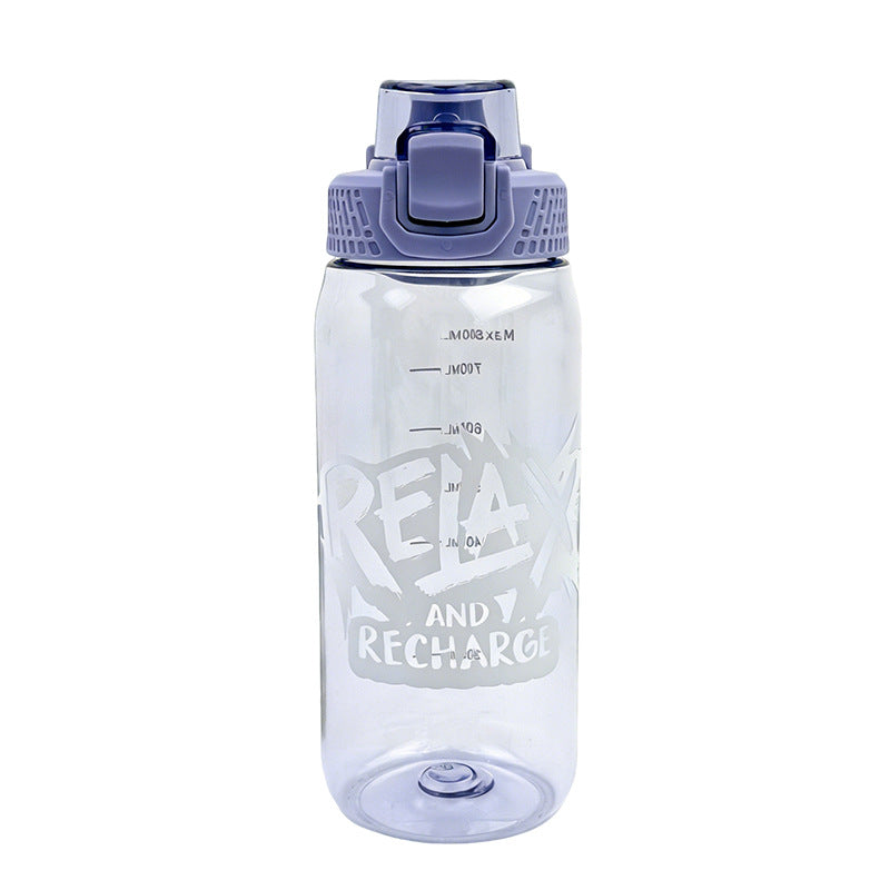 High-style sports water bottle, creative and portable, large capacity, summer plastic cup, ideal for outdoor cycling and sports
