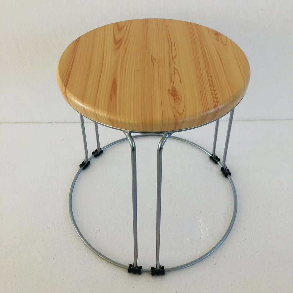Soft stool, durable shoe changing stool, casual stool, for home bench, solid wood surface low stool, round stool, thickened steel stool