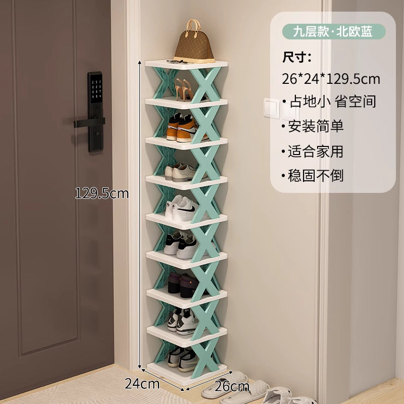 Shoe rack for home door multi-layer small narrow rental house simple shoe rack indoor new arrival 2025 popular shoe cabinet