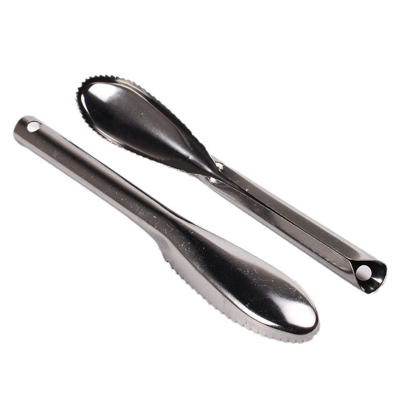 New 304 stainless steel fish scale remover - commercial grade fish scaler, fish scale knife, and heavy-duty fish scale brush for efficient fish cleaning