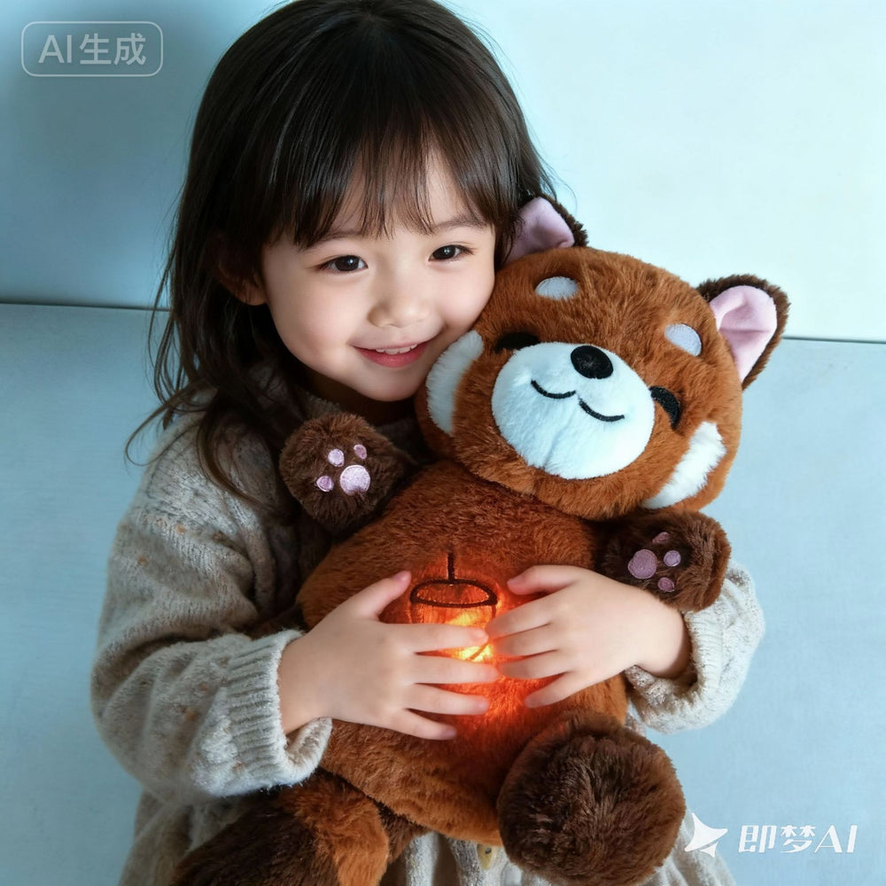 plush toy soothing music light-up sleep aid baby doll otter breathing bear plushie for infant sleep training