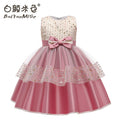New sequin lace children's dress - flower girl wedding dress, princess gown - stylish mesh lace runway dress