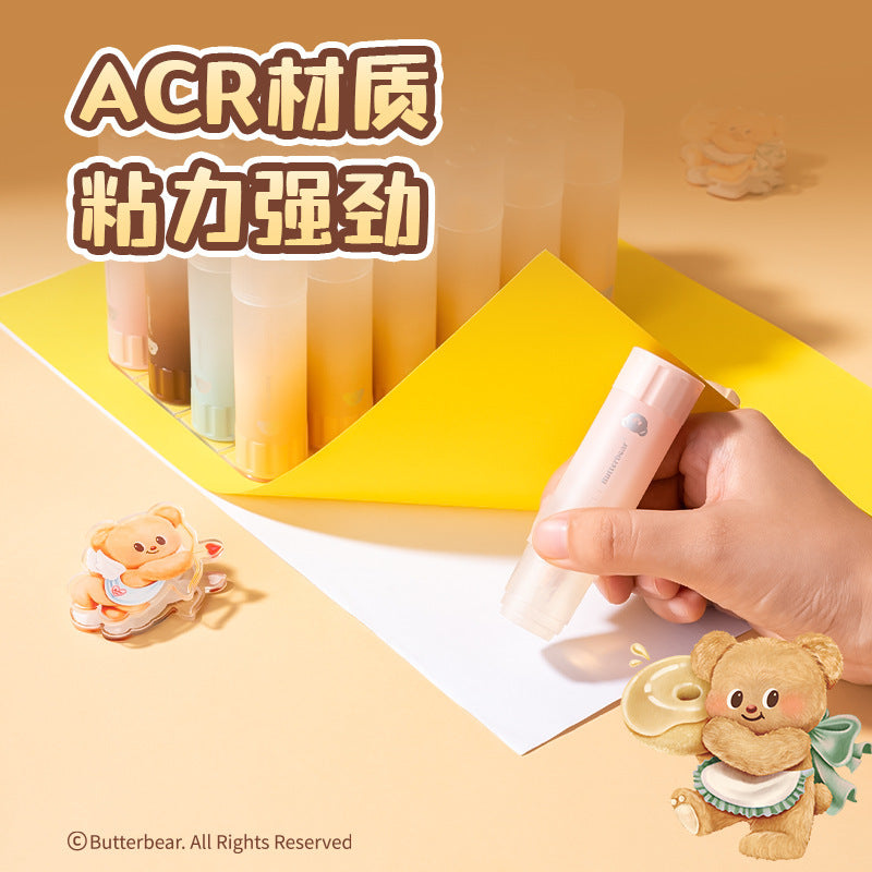 Deli NS145-B Newsay butter bear 8g transparent solid glue ACR formaldehyde-free gradual change color student handmade glue