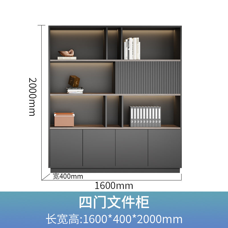 Office background cabinet bookcase boss file cabinet wall floor cabinet wooden information cabinet storage cabinet