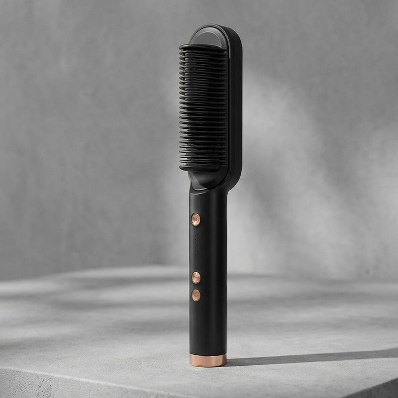 Negative ion hair straightening comb, straight hair and curly hair dual-purpose dormitory, non-damaging hair curling comb, inner buckle straightening curling iron, electric heating comb