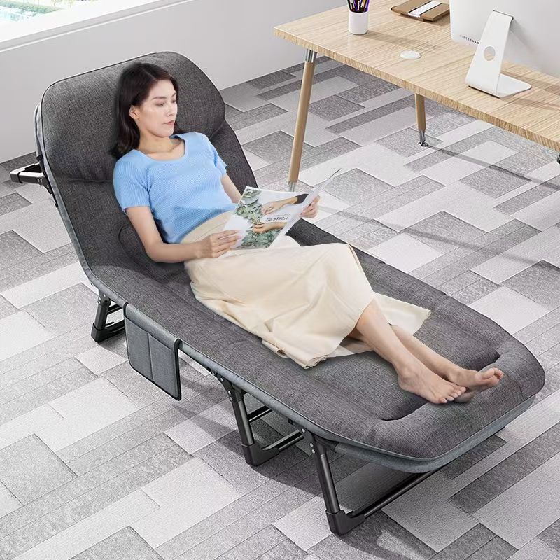 Foldable bed single office nap recliner portable home care bed nap essential small bed