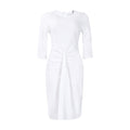 European and american style summer new fashion professional elegant solid color round neck bodycon pencil skirt ol dress - wholesale