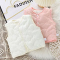 Kids' autumn/winter toddler girl's medium-thick vest, outdoor waistcoat, new infant girl's warm winter vest