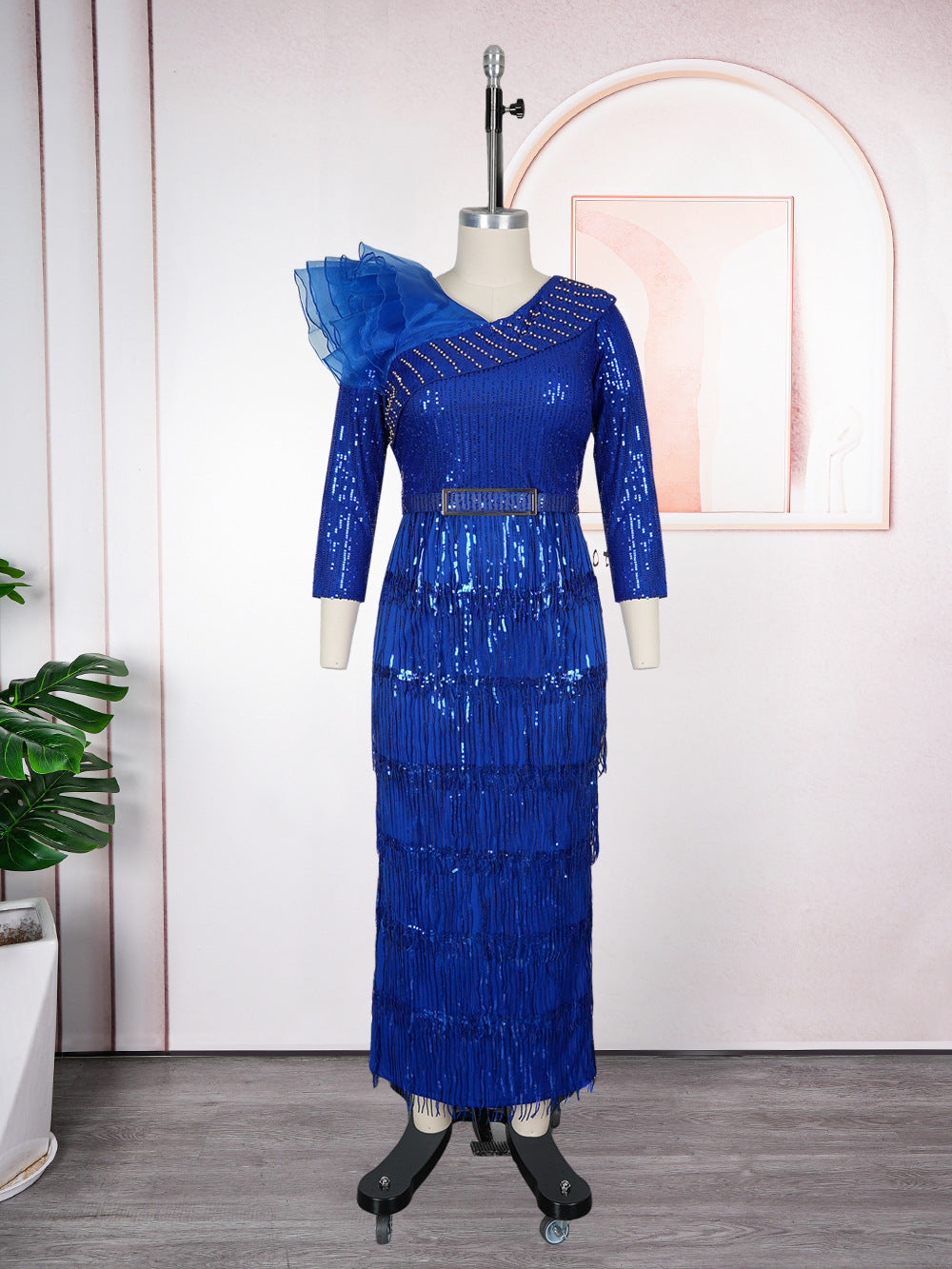 african women's clothing plus size new arrivalins  fashionexportsexy tassel dinner sequindress