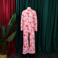 Q073 plus size women's fashion:  spring/summer new arrivals - stylish casual printed african-inspired two-piece set (us/eu style)