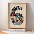 One-year-old commemorative photo frame photo DIY growth record couple baby birthday table number 2 puzzle frame
