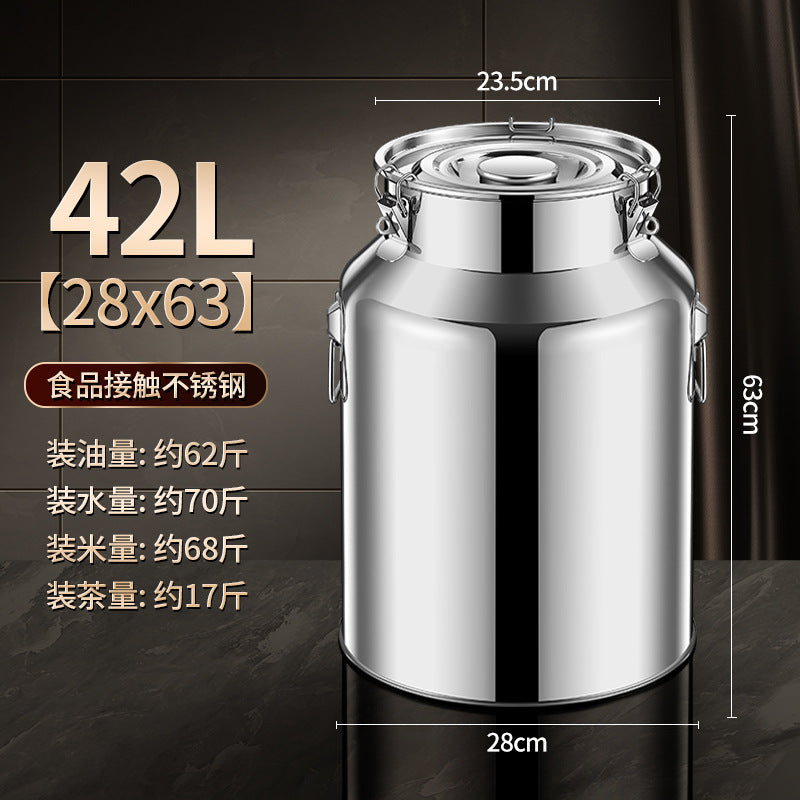 Kitchen food-grade airtight stainless steel storage canister - perfect for storing grains, dried goods, and spices