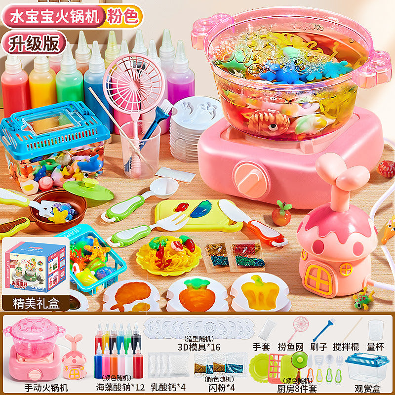 Mushroom water baby children DIY handmade magic water elf kitchen toy puzzle boy girl birthday gift