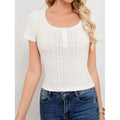 listing: new  women's sweet lace-trimmed short-sleeve t-shirt