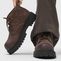 Men's martin boots: 2026 spring collection - british retro high-top yellow boots, outdoor hiking thick-soled work boots
