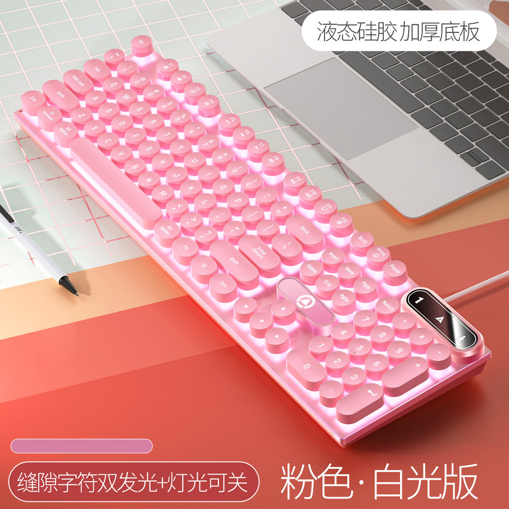 Silver sculpt k600 esports mechanical feel gaming keyboard - wired, punk color scheme, pc accessories wholesale