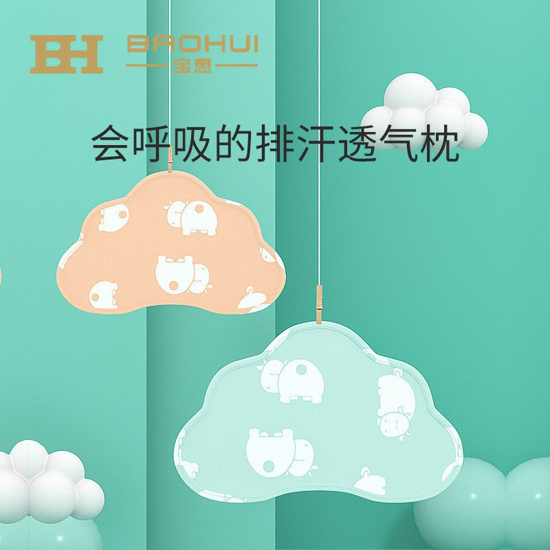 Baby pillow towel summer newborn pillow flat pillow towel breathable sweat-absorbent baby anti-colic cloud pillow pad