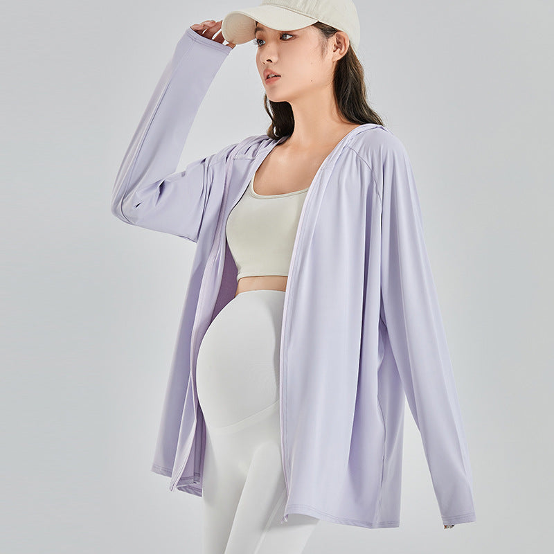 Sunscreen clothing is loose, casual, cool, breathable and light in summer, Pupu's new hooded turtleneck sunscreen, maternity sunscreen clothing